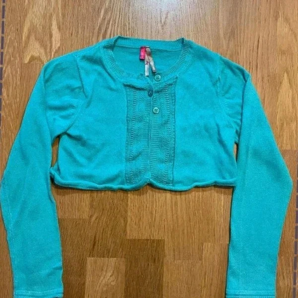 Gilet boléro fille bleu turquoise Orchestra 5 ans – Très bon état